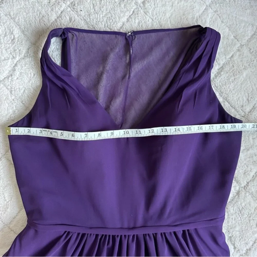 DaVinci Bridesmaids | Eggplant Purple Formal Gown Style# 60385 Dress | Size 16 - Picture 14 of 16